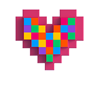color pixel lovebox